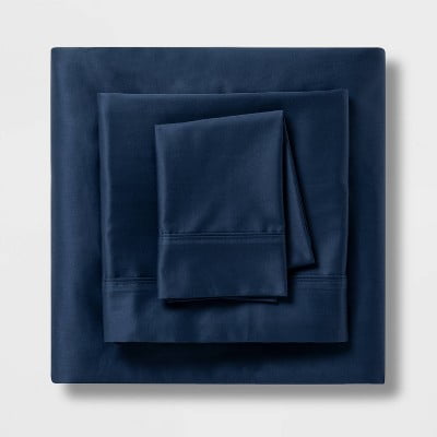 Threshold Organic Cotton Solid Sheet Set 350 Thread Count TWIN White color Threshold Organic Cotton Solid Sheet Set 350 Thread Count TWIN White color